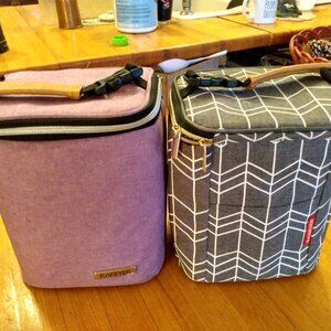 2 Babeyer Breast Milk Bottle Snacks Insulated Cooler Bags